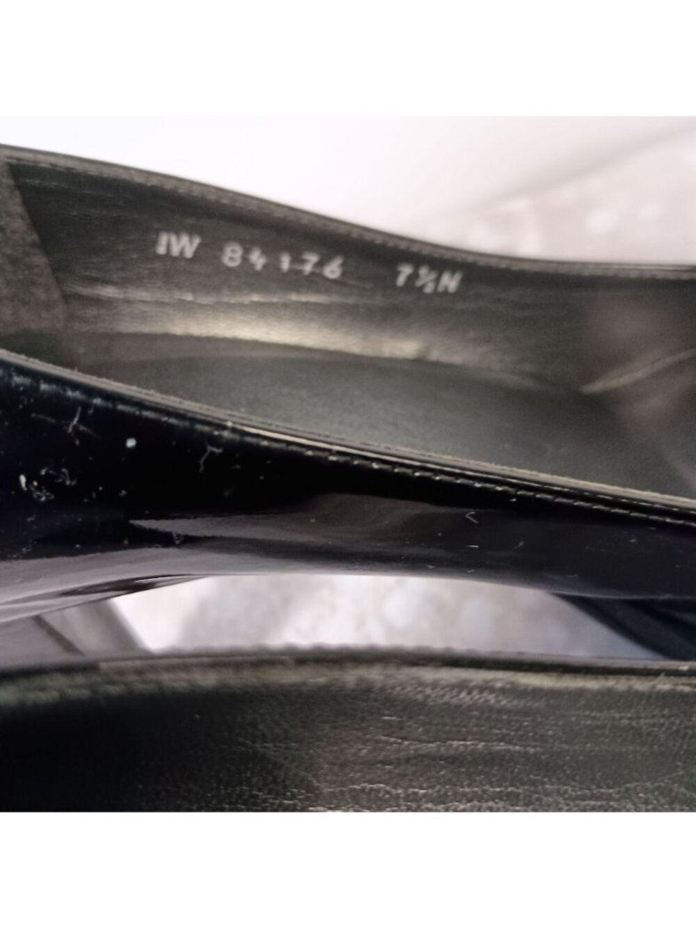 Stuart Weitzman Platswoon Pumps Black Patent Leather Sz 7.5 N Heels - Picture 9 of 10